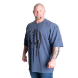 Skull Division Iron Tee, Sky Blue Melange