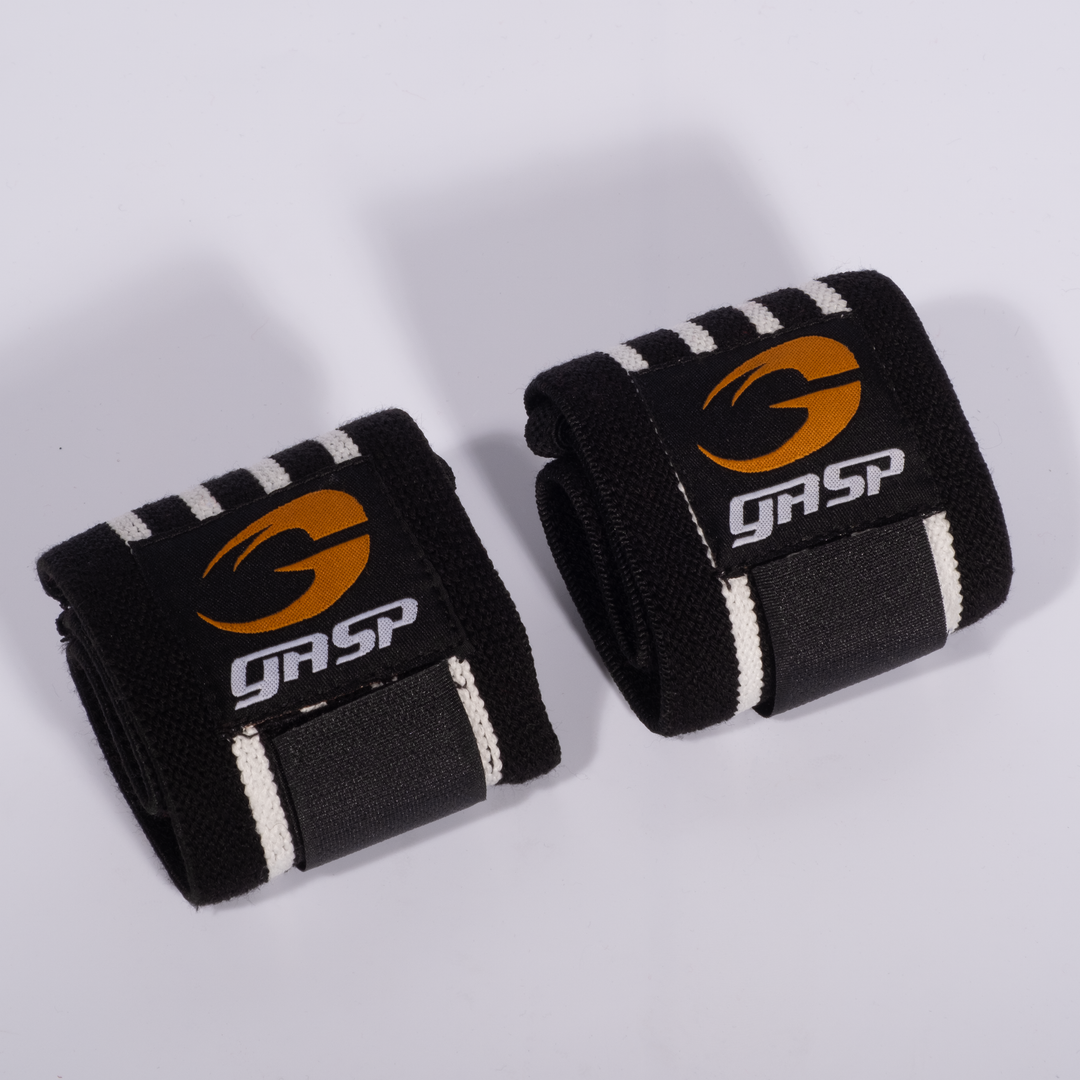 Hardcore Wrist Wraps, Black/White - MUSL BUDDIES