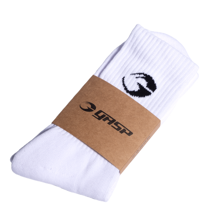 Gasp crew socks 1-p, White - MUSL BUDDIES