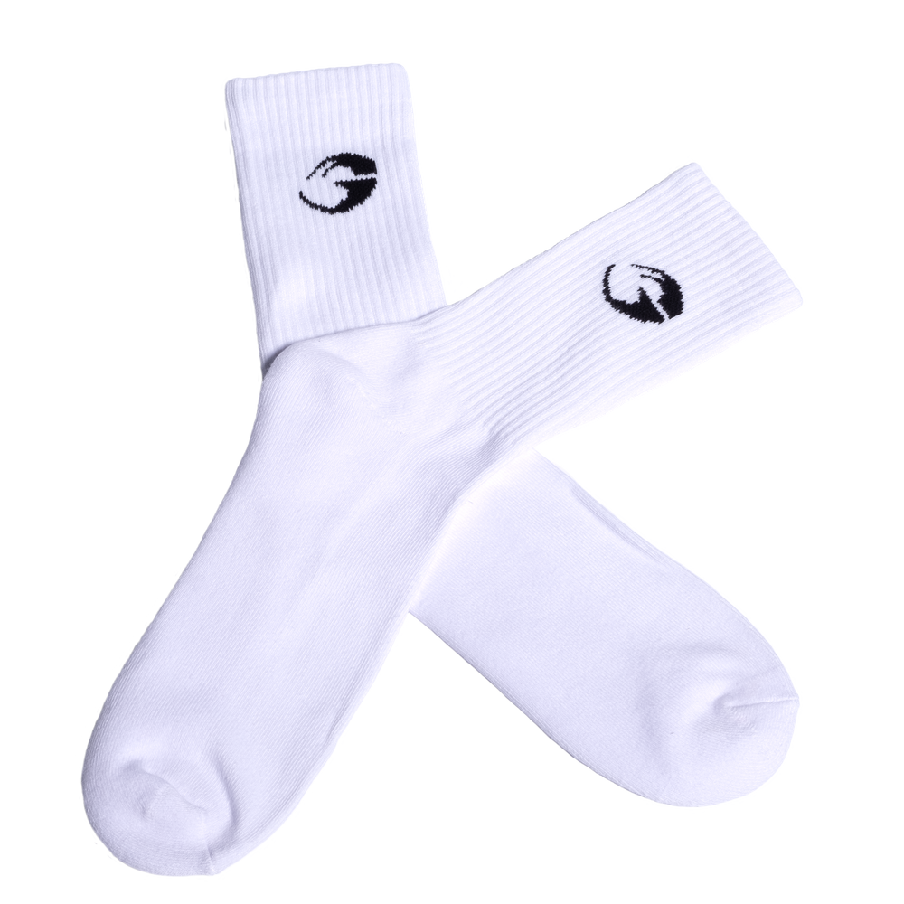 Gasp crew socks 1-p, White - MUSL BUDDIES