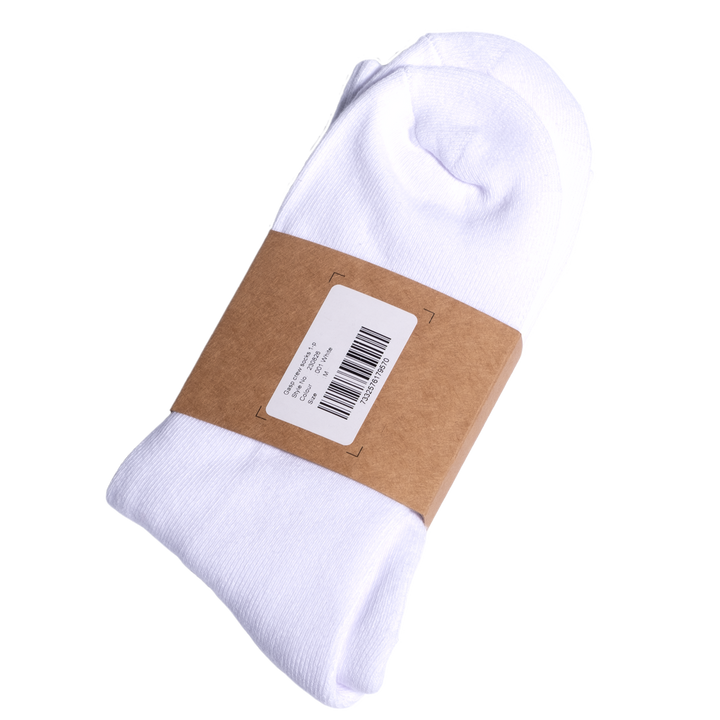 Gasp crew socks 1-p, White - MUSL BUDDIES