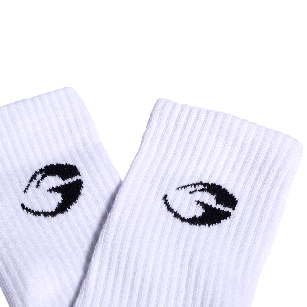 Gasp crew socks 1-p, White - MUSL BUDDIES