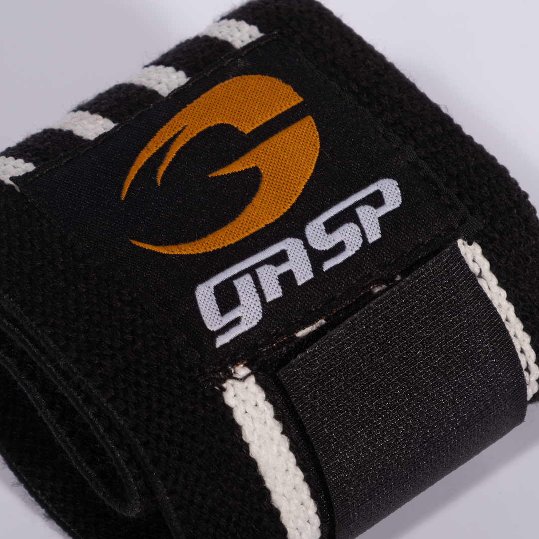 Hardcore Wrist Wraps, Black/White - MUSL BUDDIES