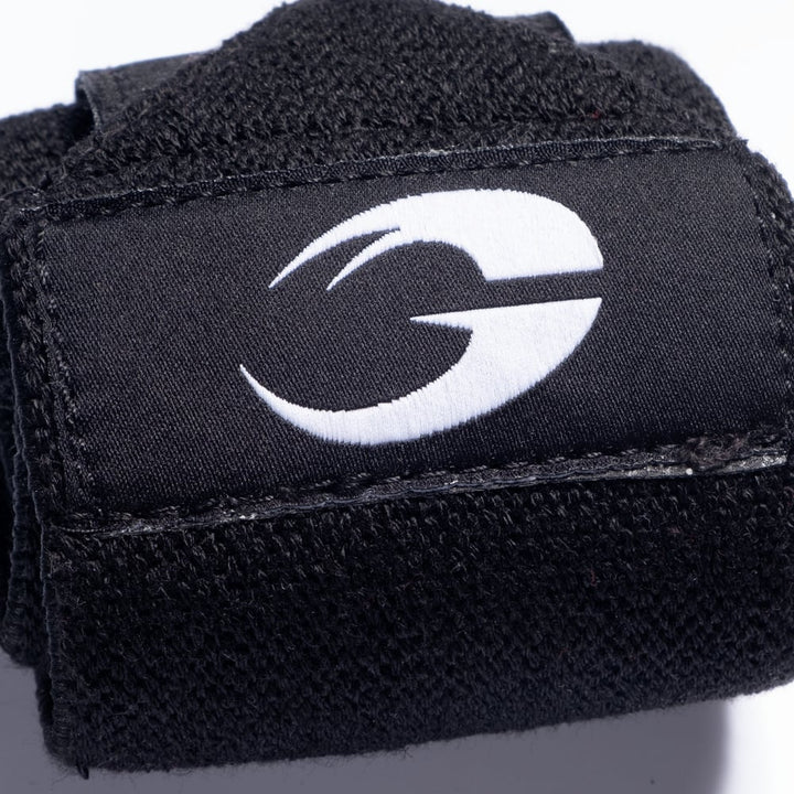 Hardcore Wrist Wraps 18 inch, Black/White - MUSL BUDDIES