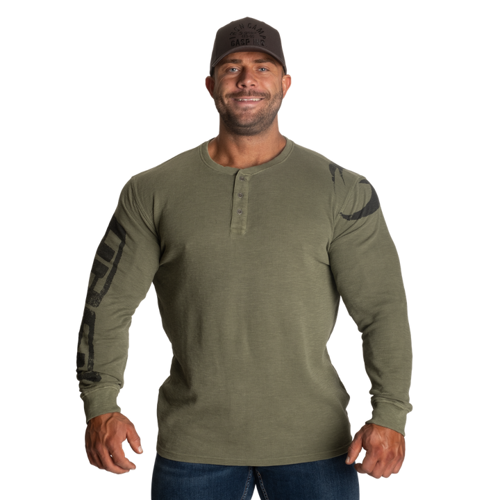 Thermal Henley, Washed Green