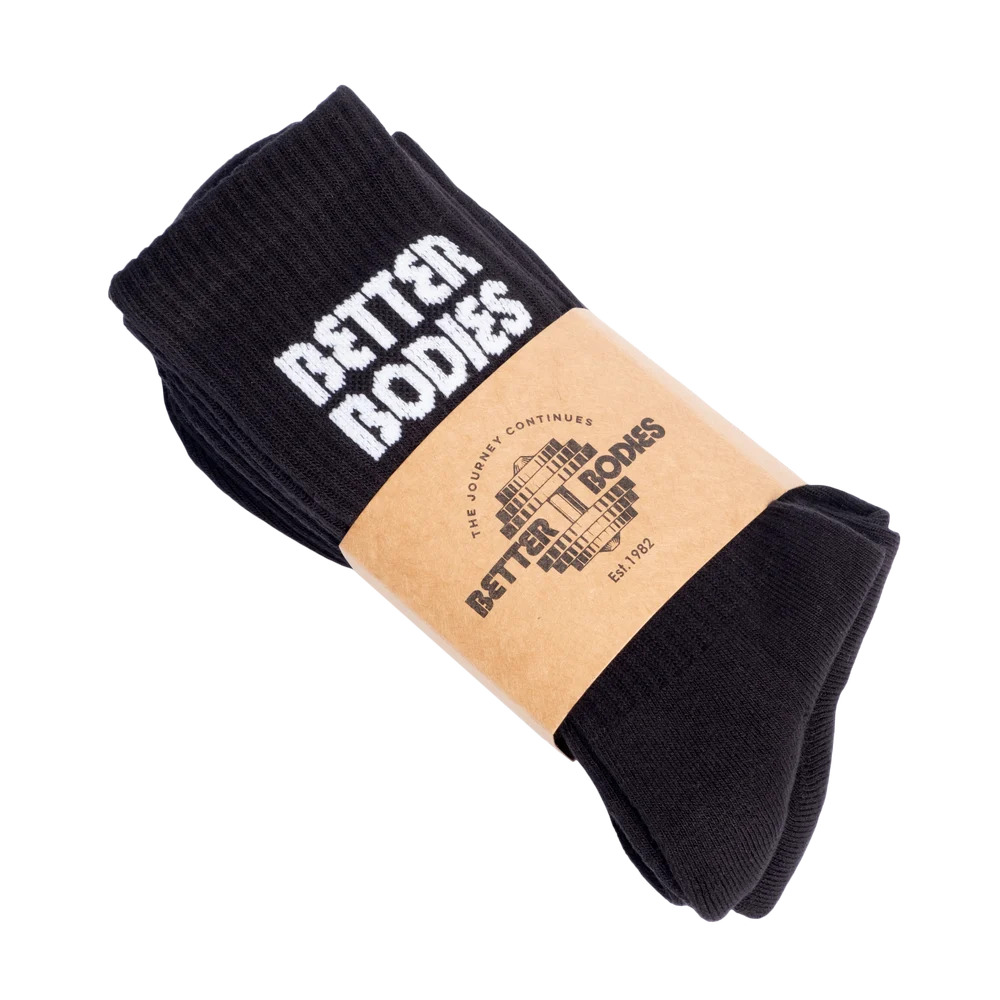 Better Bodies Crew Socks 3-pack, Black