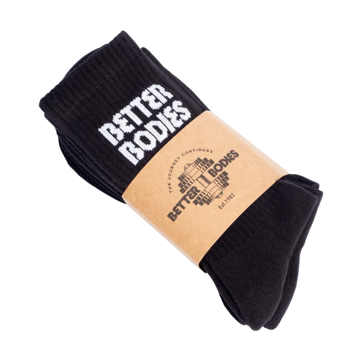 Better Bodies Crew Socks 3-pack, Black