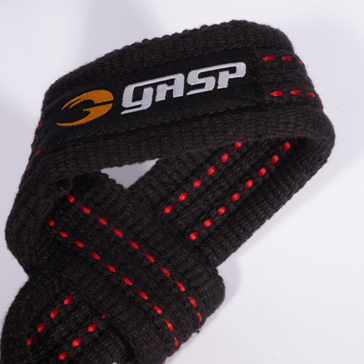 GASP Lifting straps, Black/Red - MUSL BUDDIES