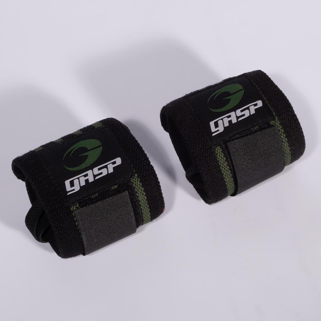 Hardcore Wrist Wraps, Black/Green - MUSL BUDDIES