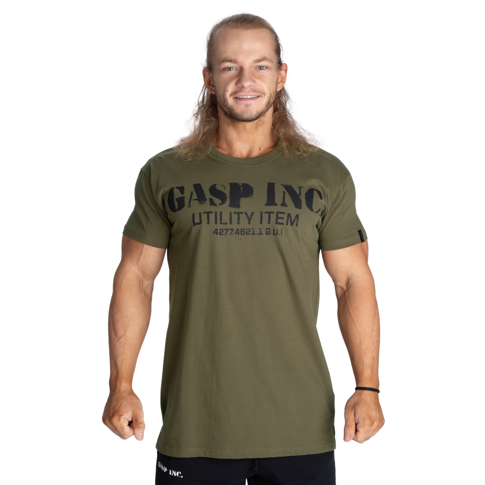 Gasp Inc Street Tee, Washed Khaki Green