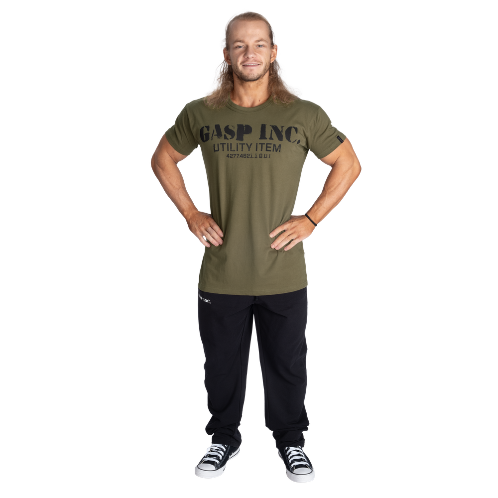 Gasp Inc Street Tee, Washed Khaki Green