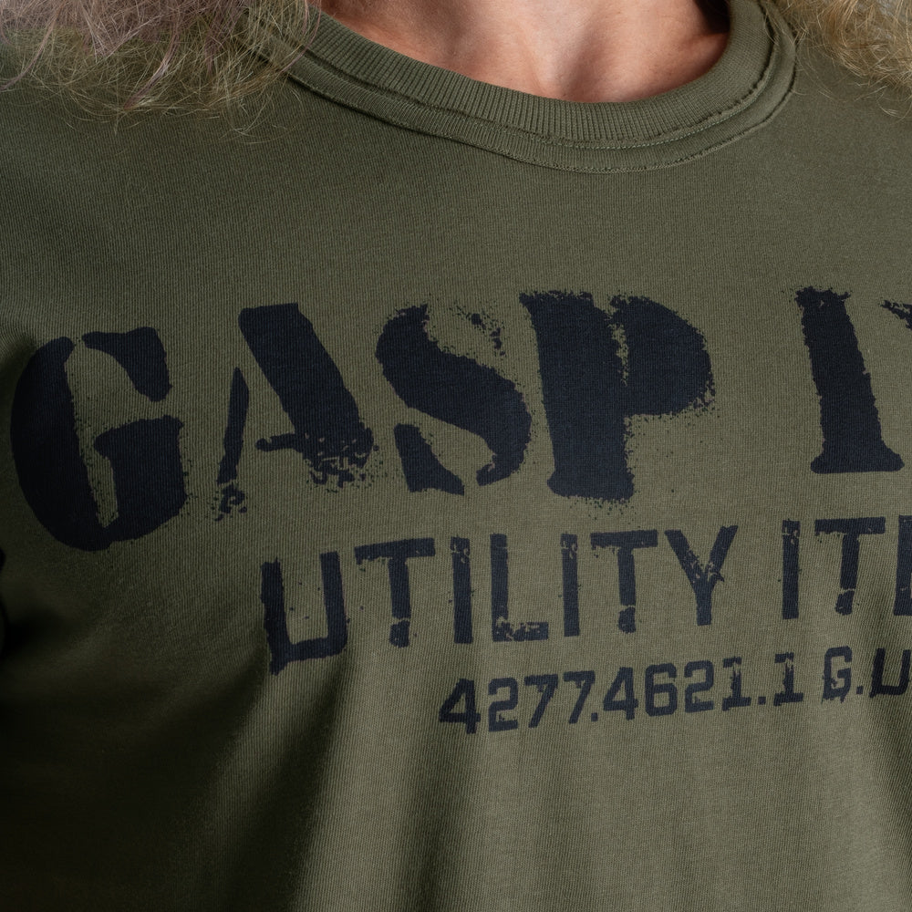 Gasp Inc Street Tee, Washed Khaki Green