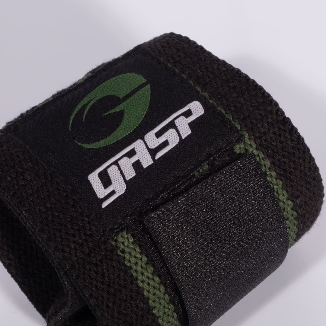 Hardcore Wrist Wraps, Black/Green - MUSL BUDDIES