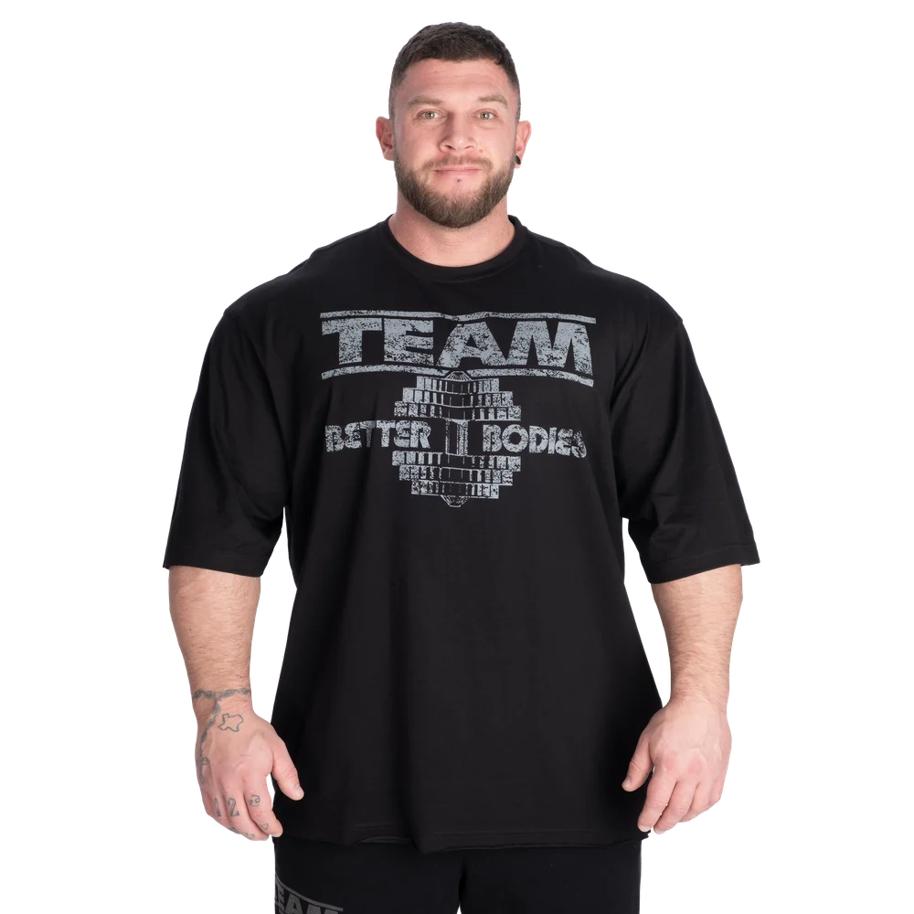Team Pump Cover Iron Tee, Black/Grey