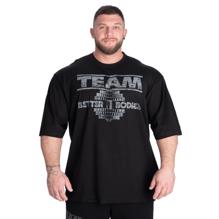 Team Pump Cover Iron Tee, Black/Grey