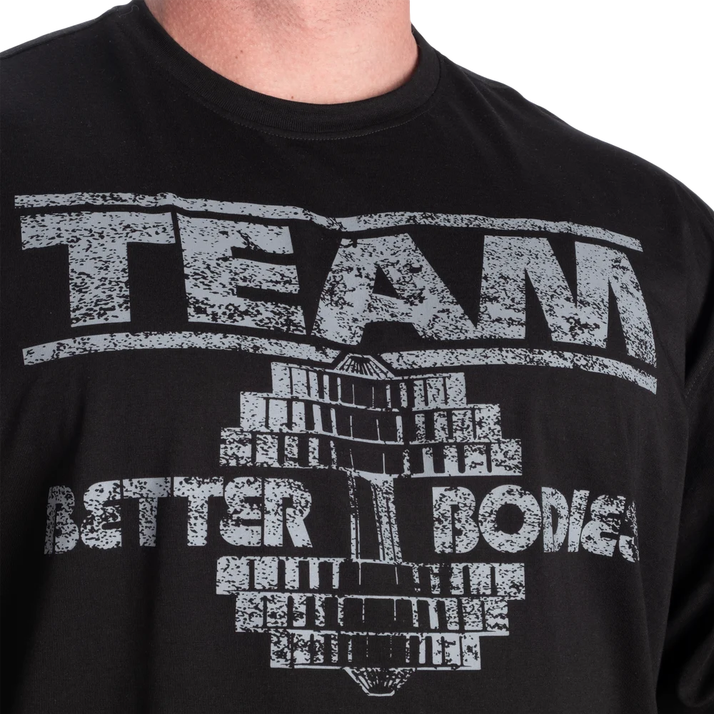 Team Pump Cover Iron Tee, Black/Grey