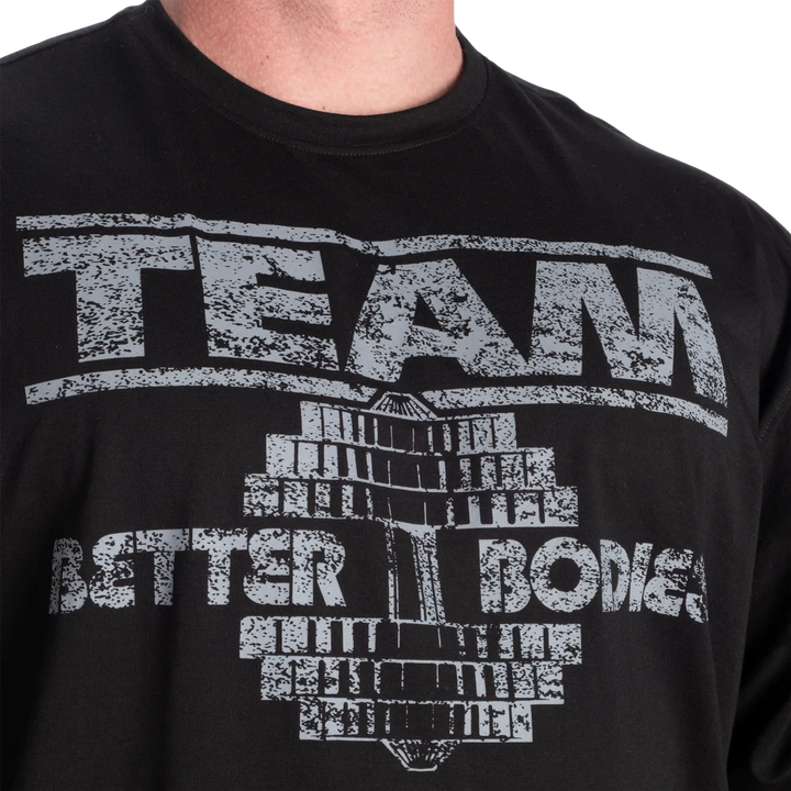 Team Pump Cover Iron Tee, Black/Grey