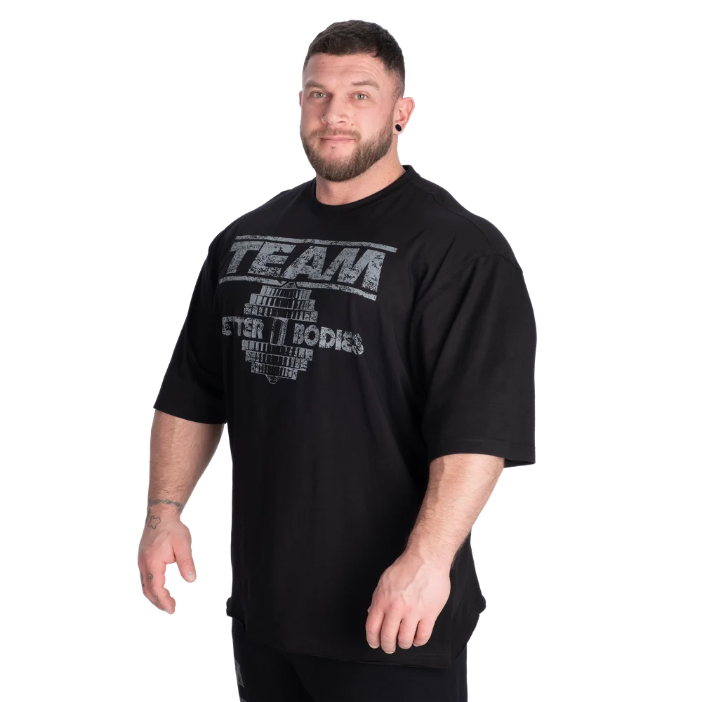 Team Pump Cover Iron Tee, Black/Grey