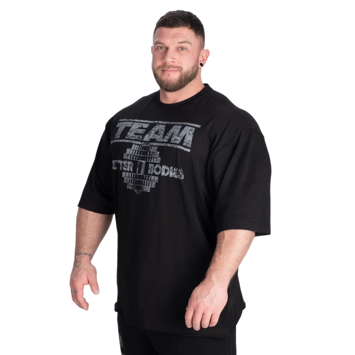Team Pump Cover Iron Tee, Black/Grey
