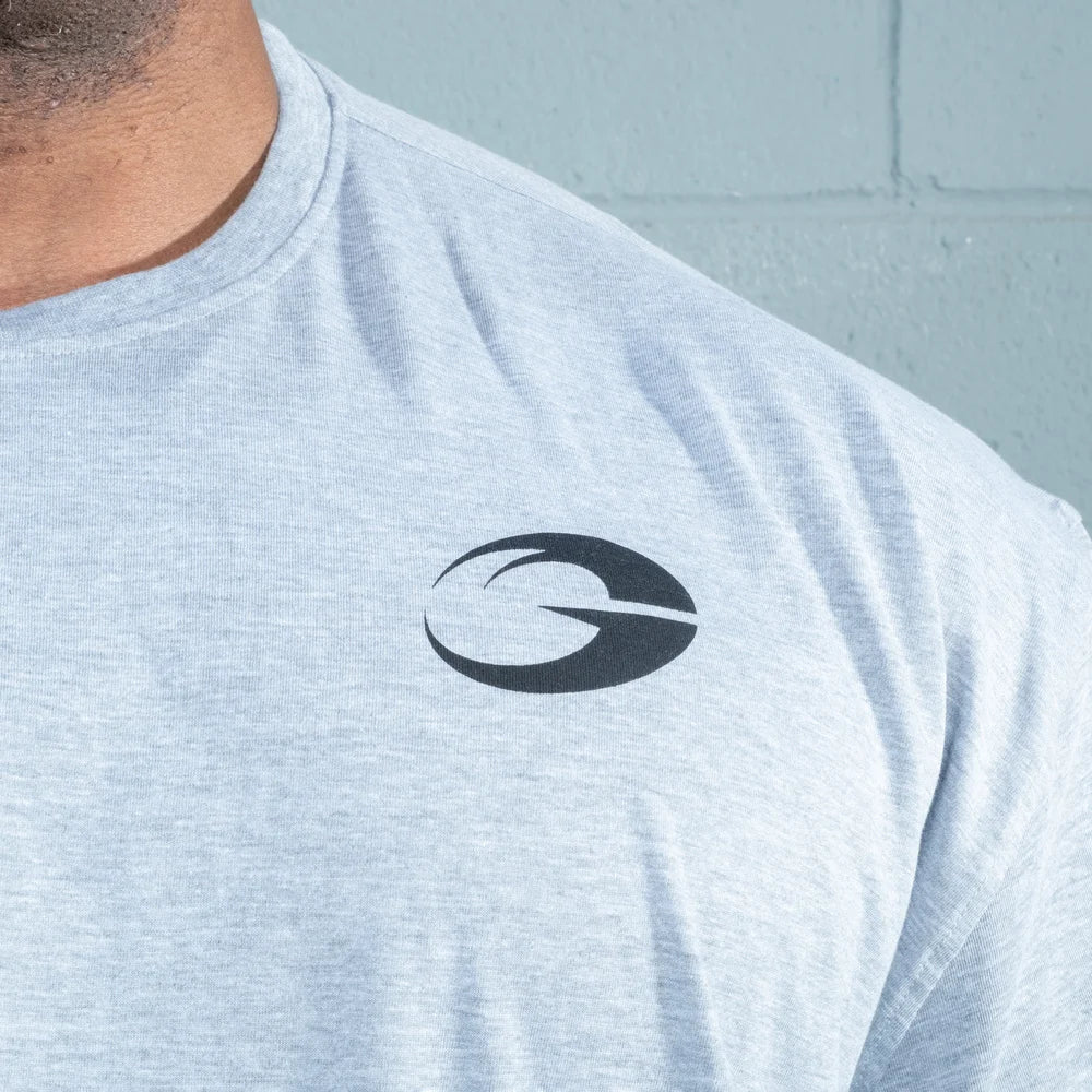 Division Iron Tee, Light Grey Melange