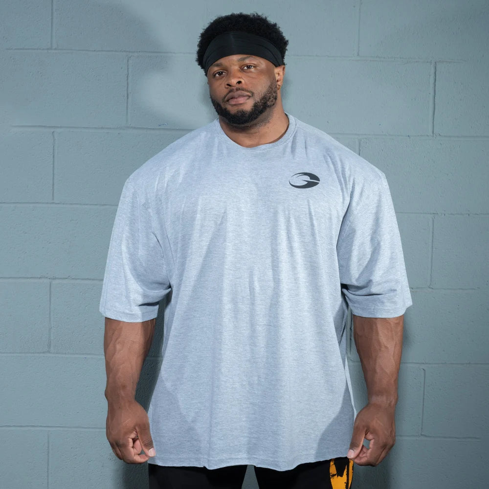 Division Iron Tee, Light Grey Melange