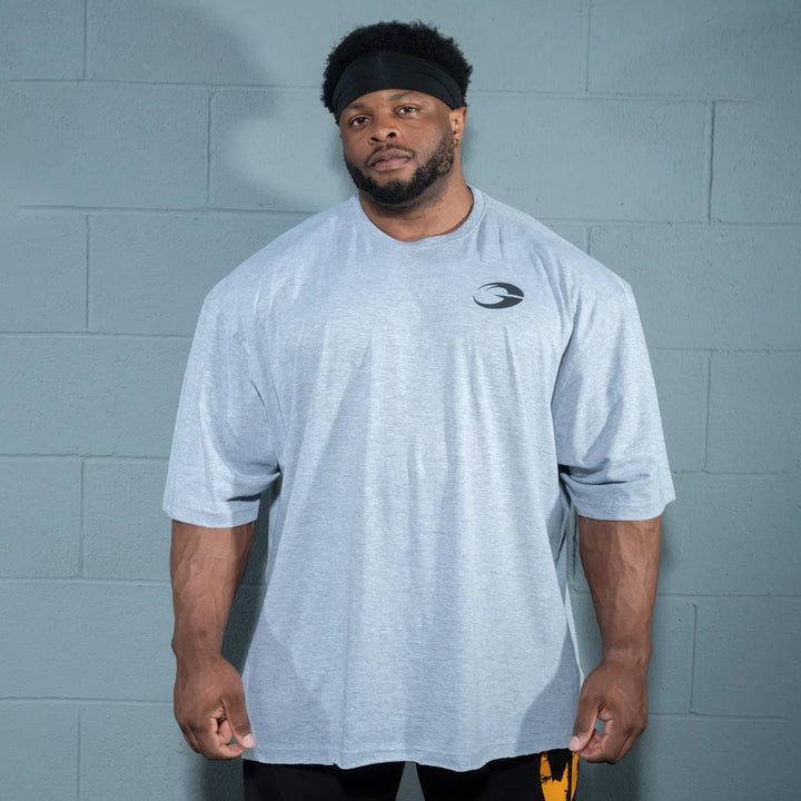 Division Iron Tee, Light Grey Melange
