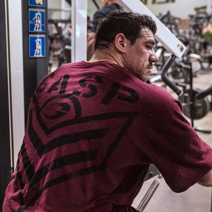 Slub Iron Tee, Washed Maroon