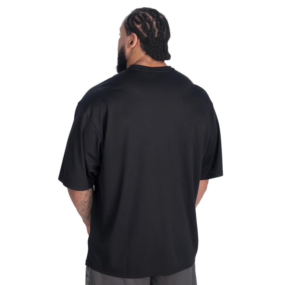 V-Neck Mesh Iron Tee, Black