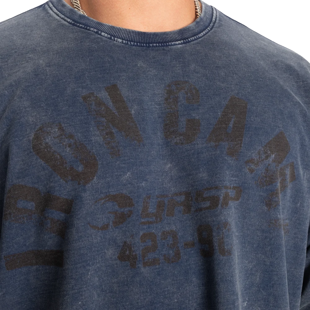 Iron Camp Iron Tee, Washed Blue