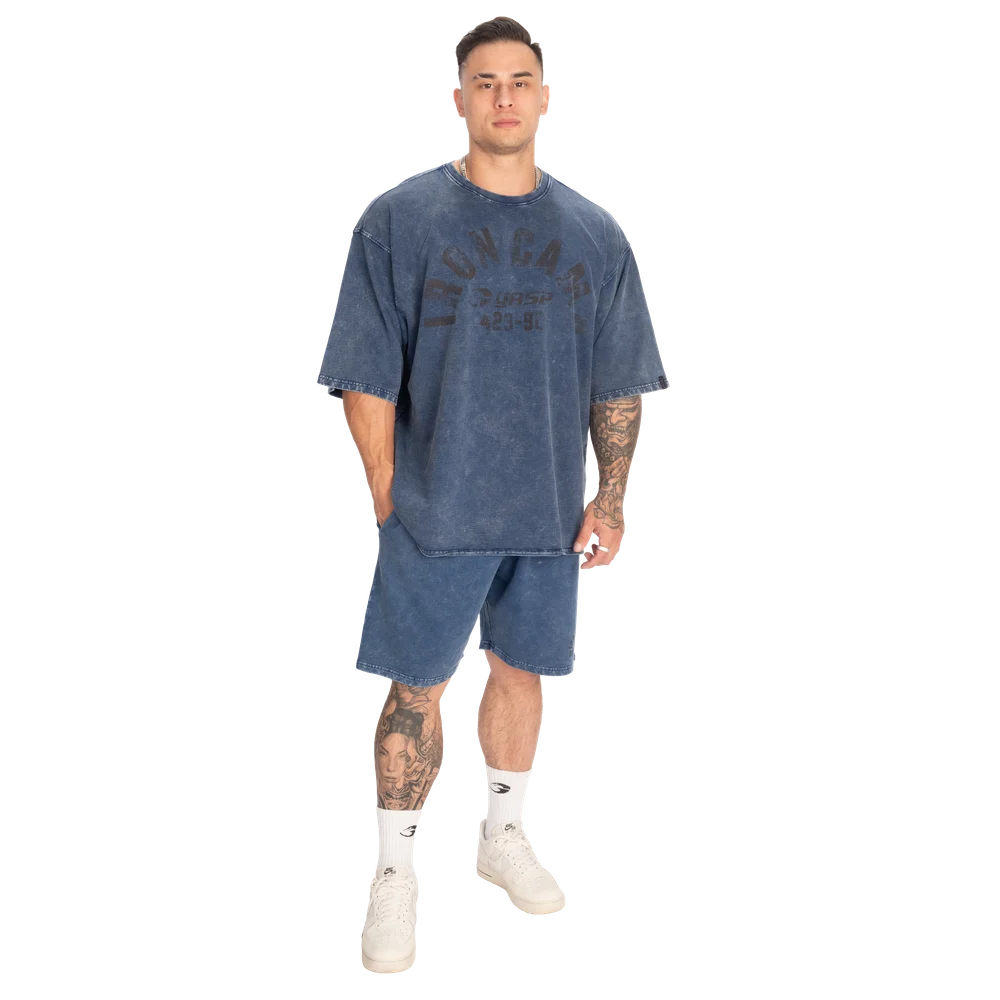 Iron Camp Iron Tee, Washed Blue