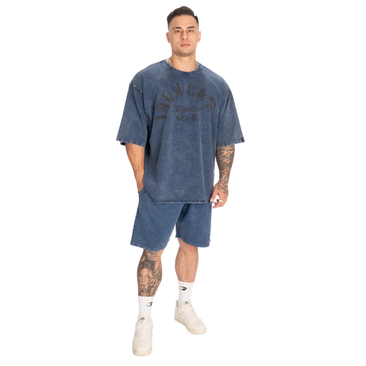 Iron Camp Iron Tee, Washed Blue
