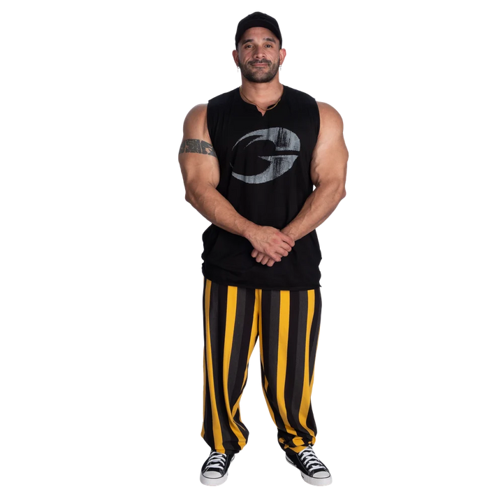 Gasp Gym Pant, Yellow/Grey/Black