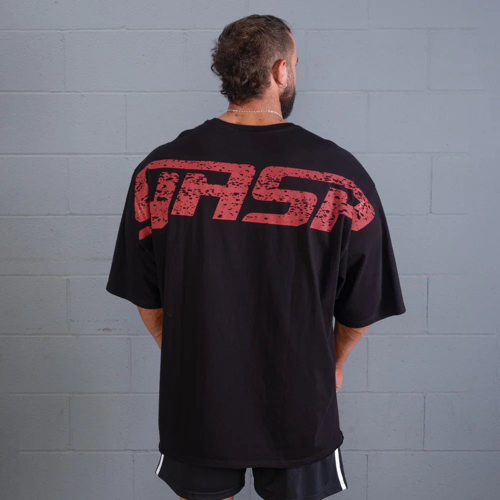 Gasp iron tee, Black/Red