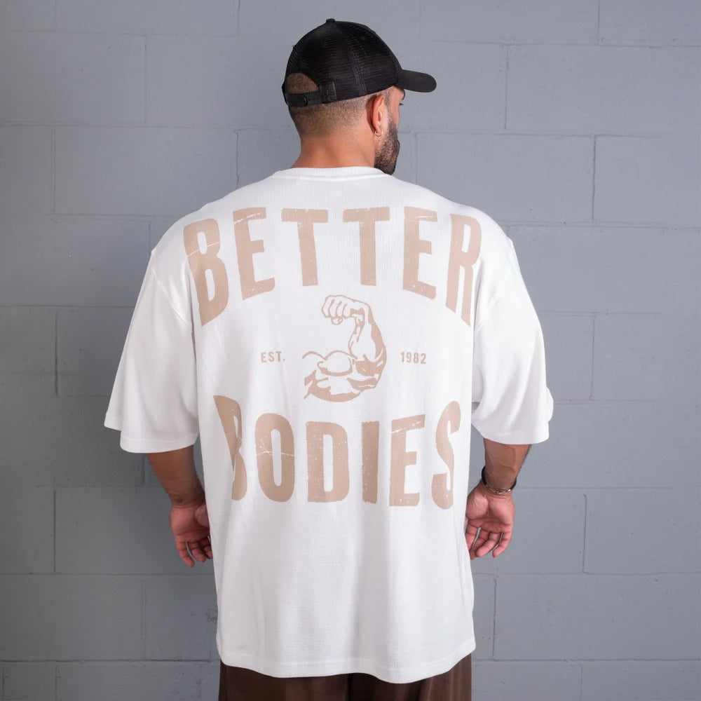 Muscle Iron Thermal Tee, White/Desert