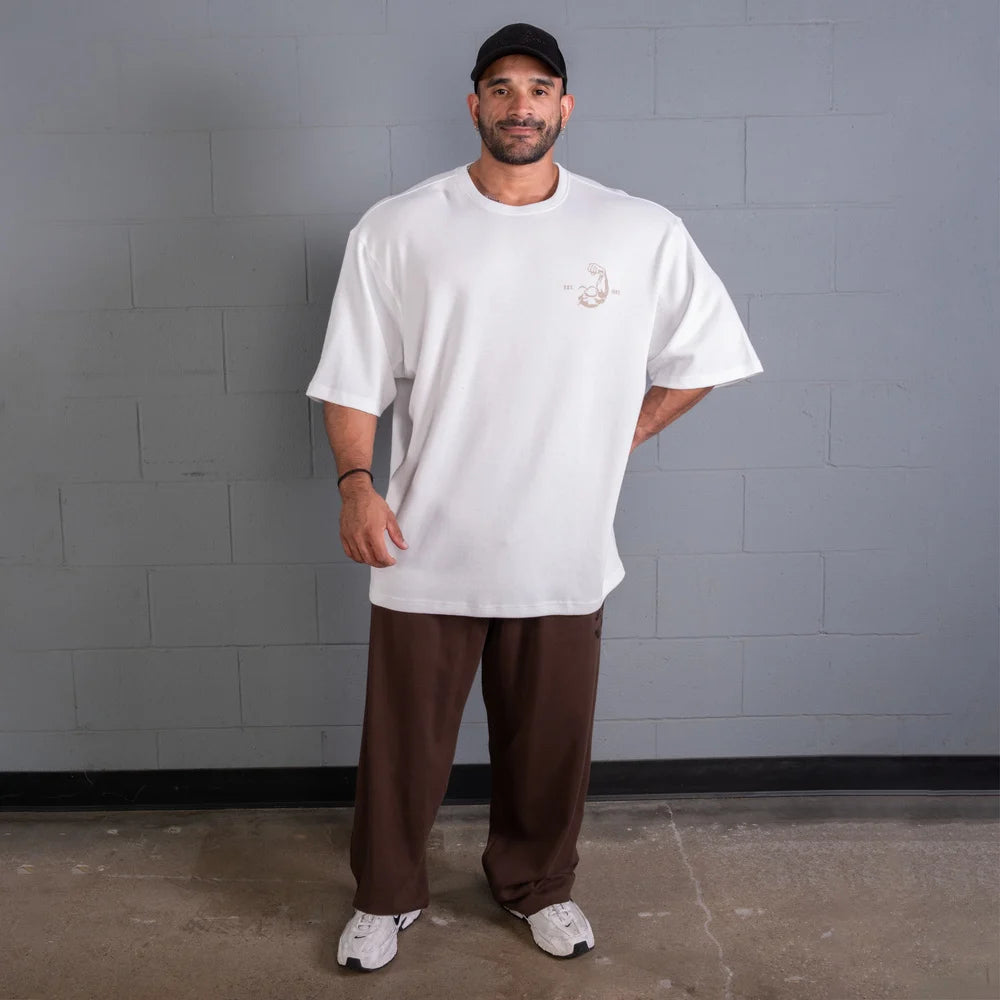 Muscle Iron Thermal Tee, White/Desert