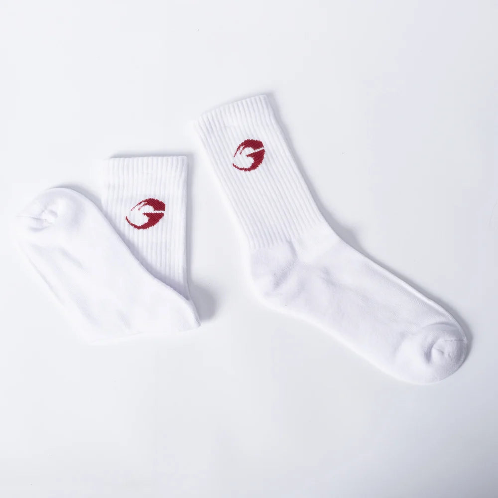 Gasp crew socks 1-p , White/red