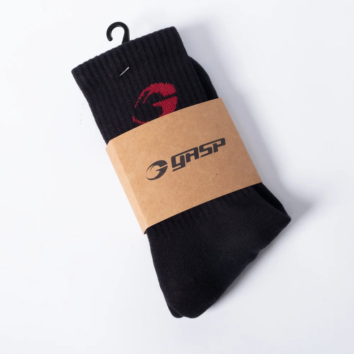 Gasp crew socks 1-p , Black/Red