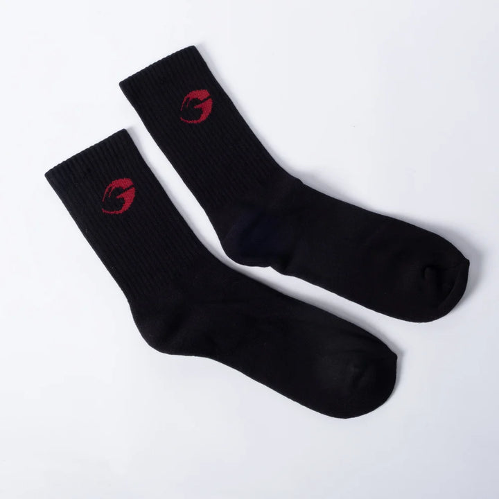Gasp crew socks 1-p , Black/Red