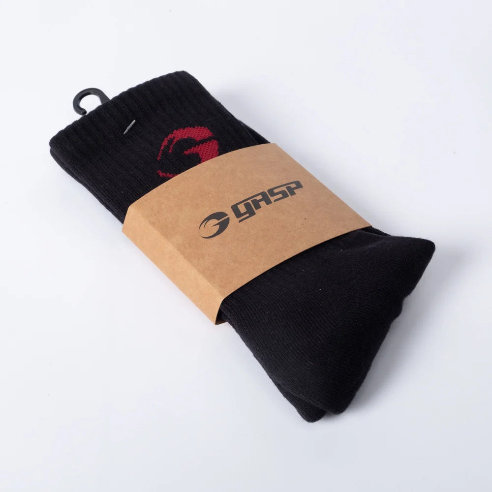 Gasp crew socks 1-p , Black/Red