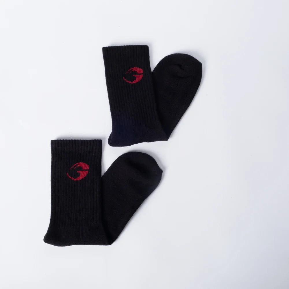 Gasp crew socks 1-p , Black/Red