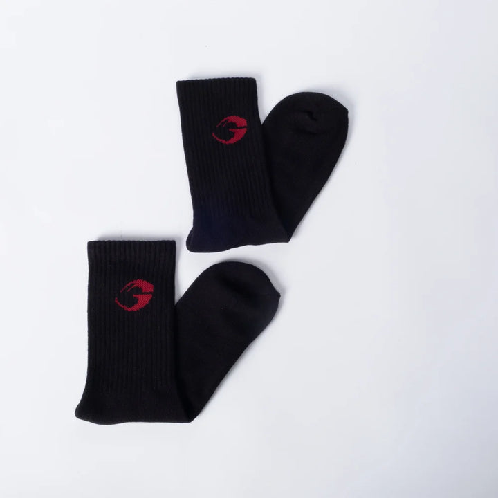 Gasp crew socks 1-p , Black/Red