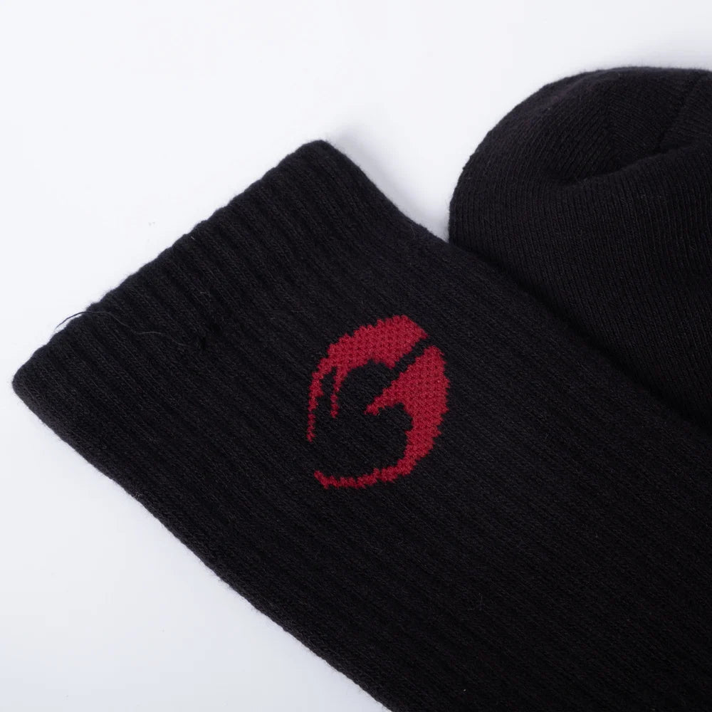 Gasp crew socks 1-p , Black/Red