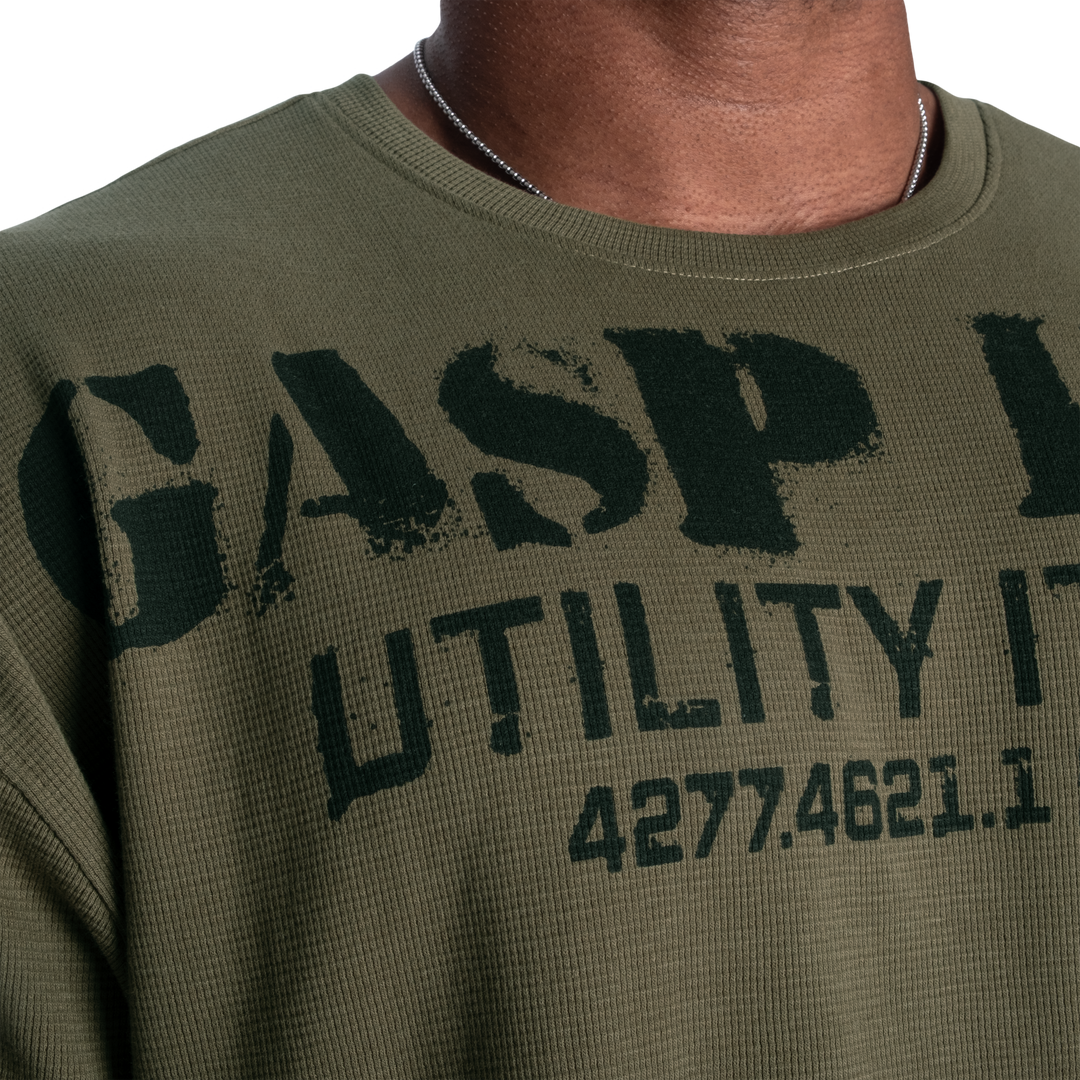 Iron Thermal Tee, Washed Green