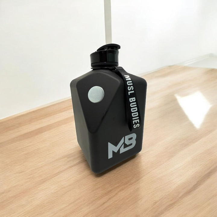 MB Water Bottle 2.7L , Magnetic Phone Holder (Black) - MUSL BUDDIES