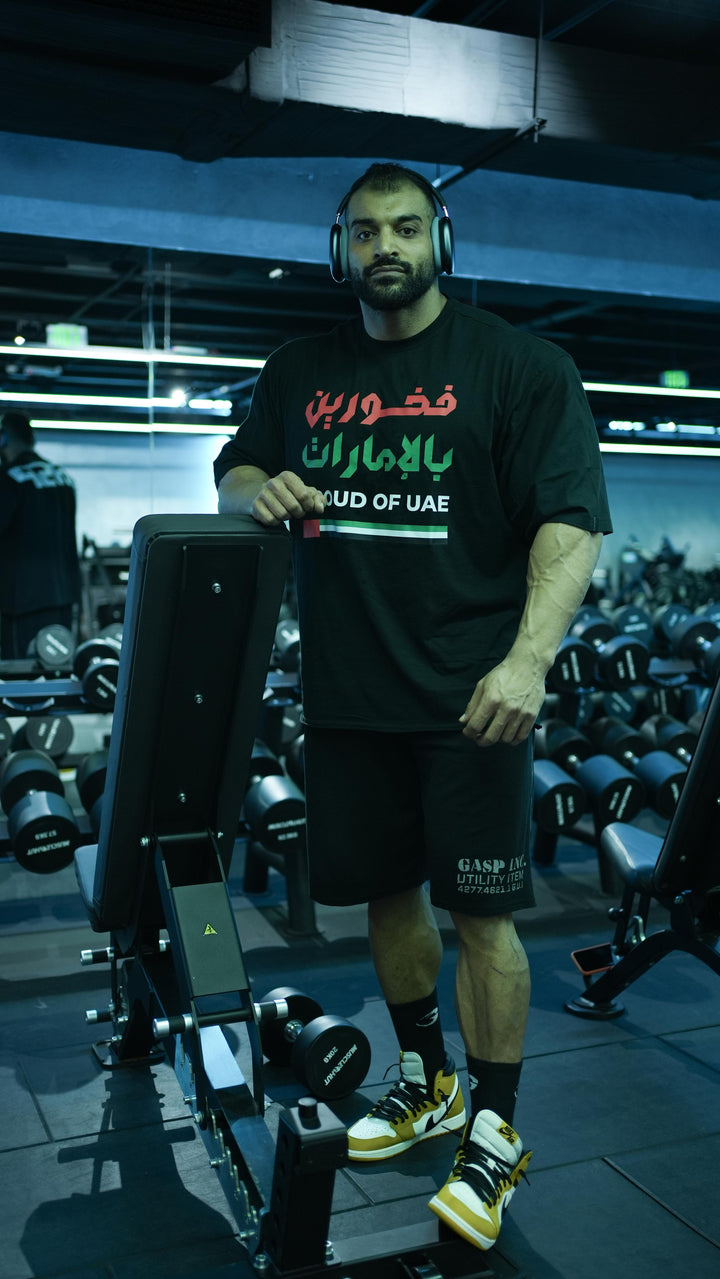 GASP Iron Tee (Proud of UAE), Black