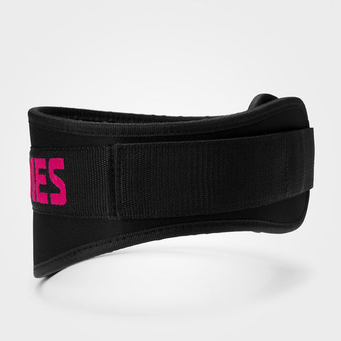 Women Gym Belt, Black/Pink