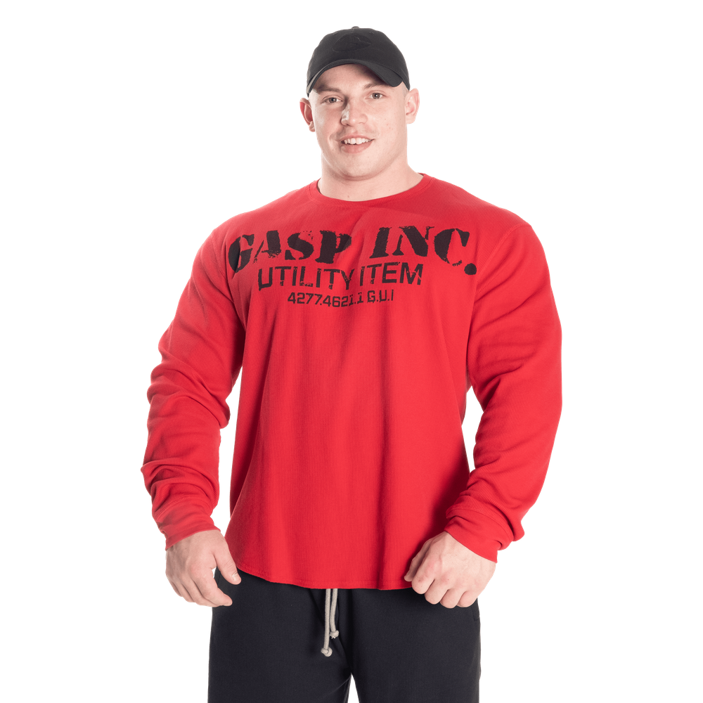 Thermal gym sweater, Chili Red - MUSL BUDDIES