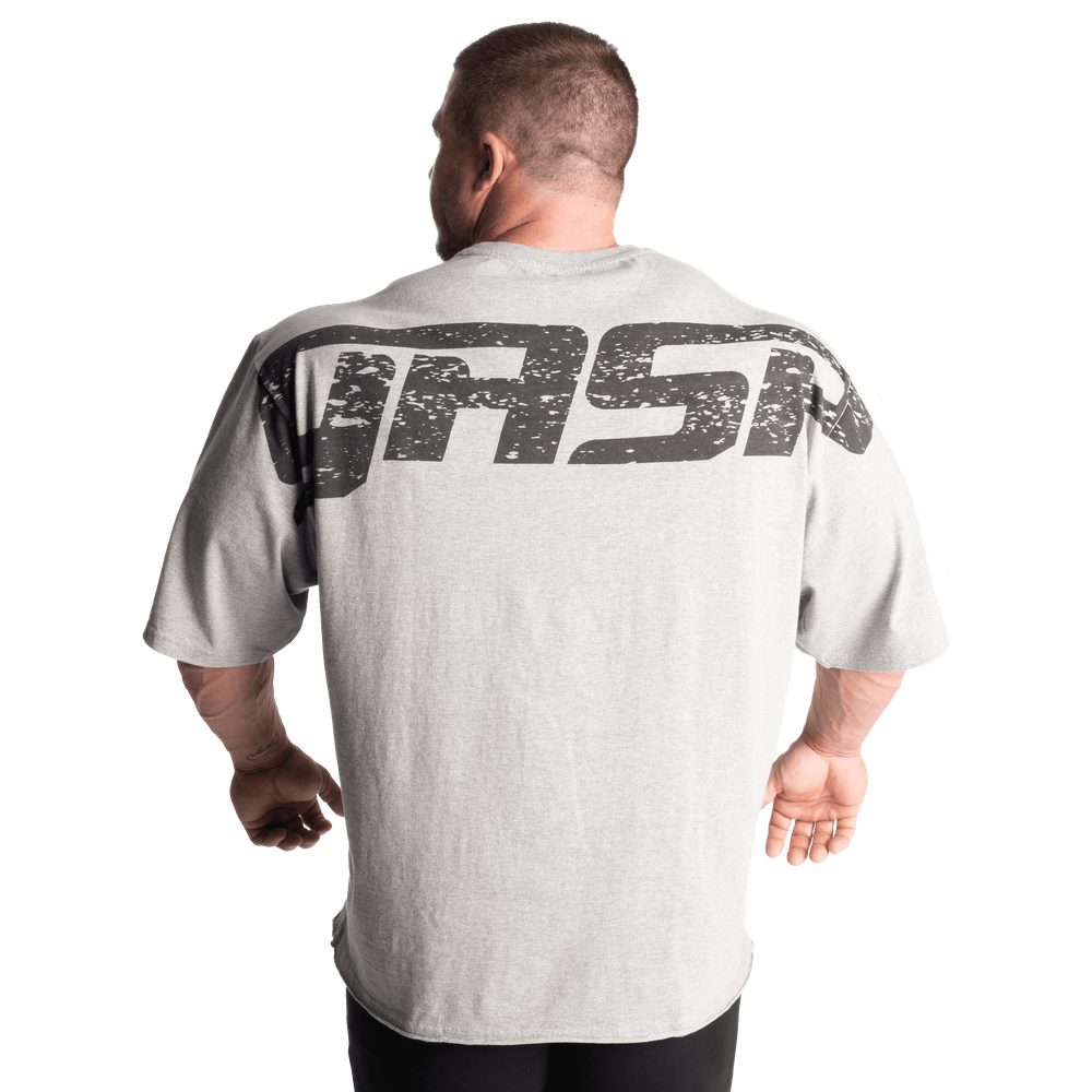 Gasp iron tee, Grey Melange/Black - MUSL BUDDIES