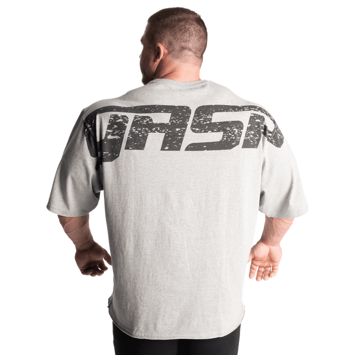 Gasp iron tee, Grey Melange/Black - MUSL BUDDIES