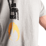 Gasp iron tee, Grey Melange/Black